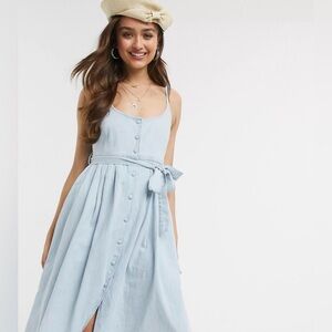 ASOS soft midi denim dress